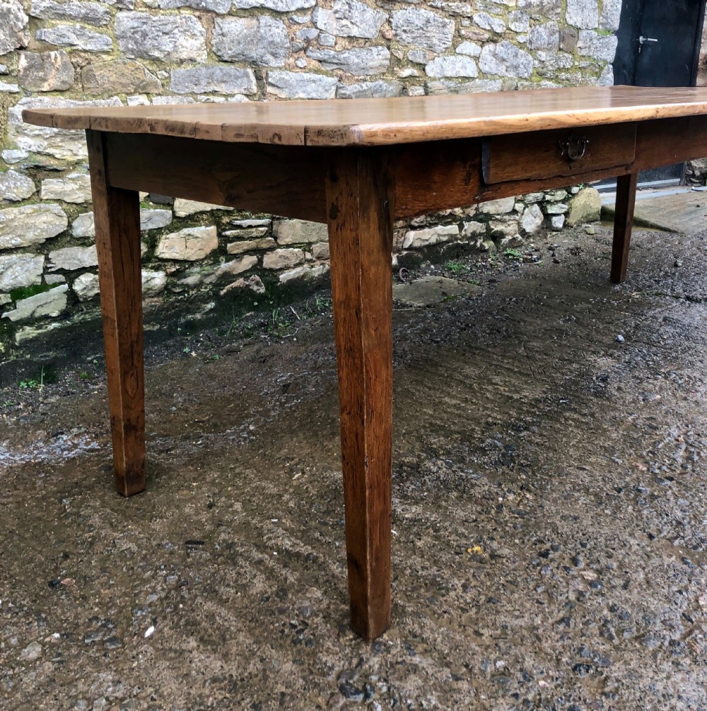 Large Antique Oak Farmhouse Table  View XIV