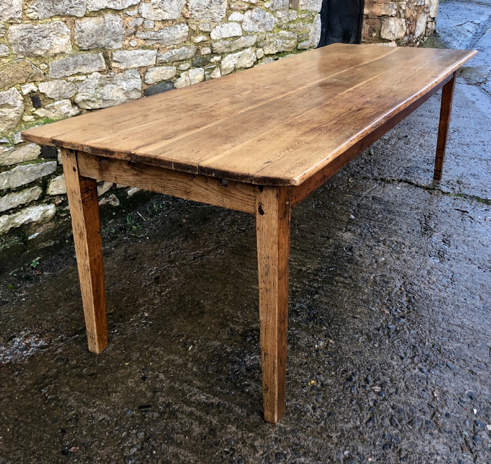 Large Antique Oak Farmhouse Table  View XV