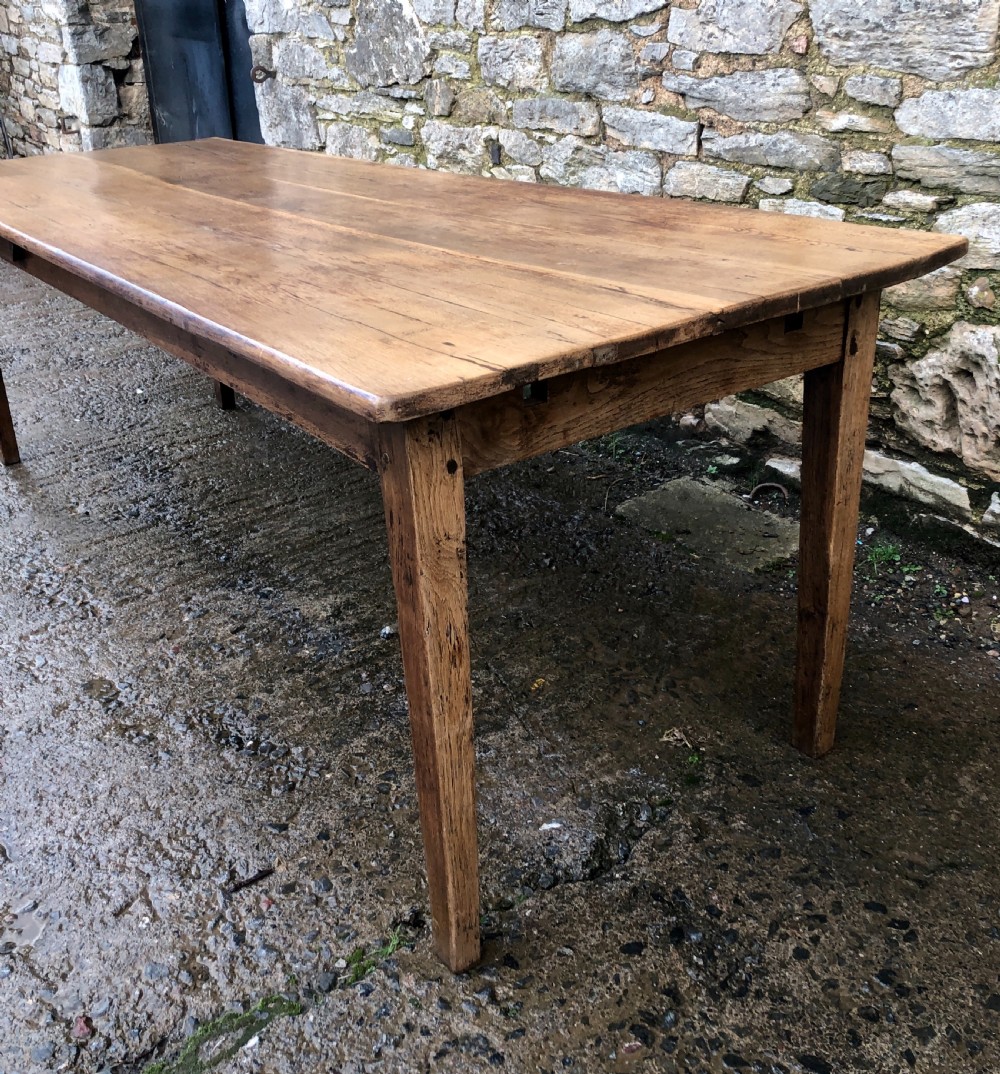 Large Antique Oak Farmhouse Table  View XIX