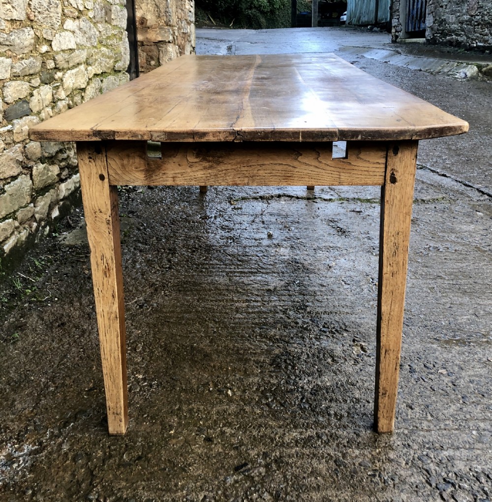 Large Antique Oak Farmhouse Table  View XX
