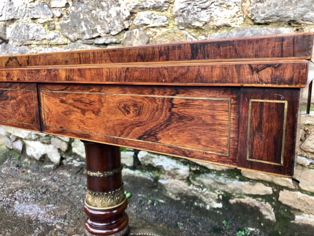Regency Rosewood and Coromandel Ormolu Mounted Card Table  View VI