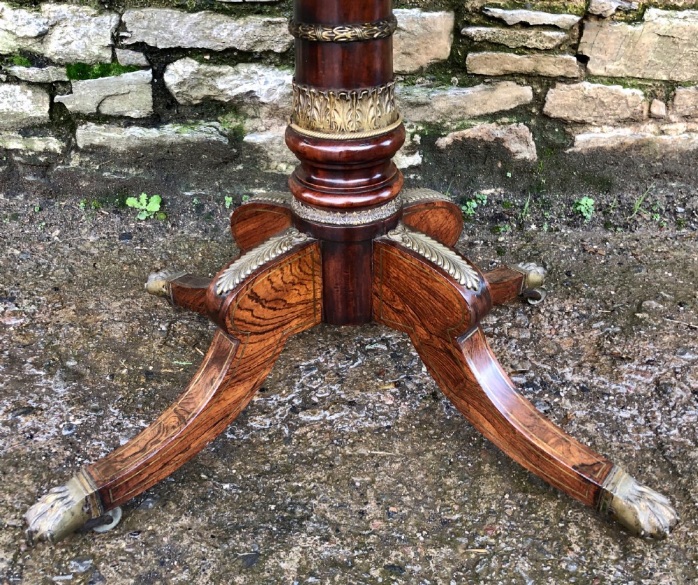 Regency Rosewood and Coromandel Ormolu Mounted Card Table  View VII