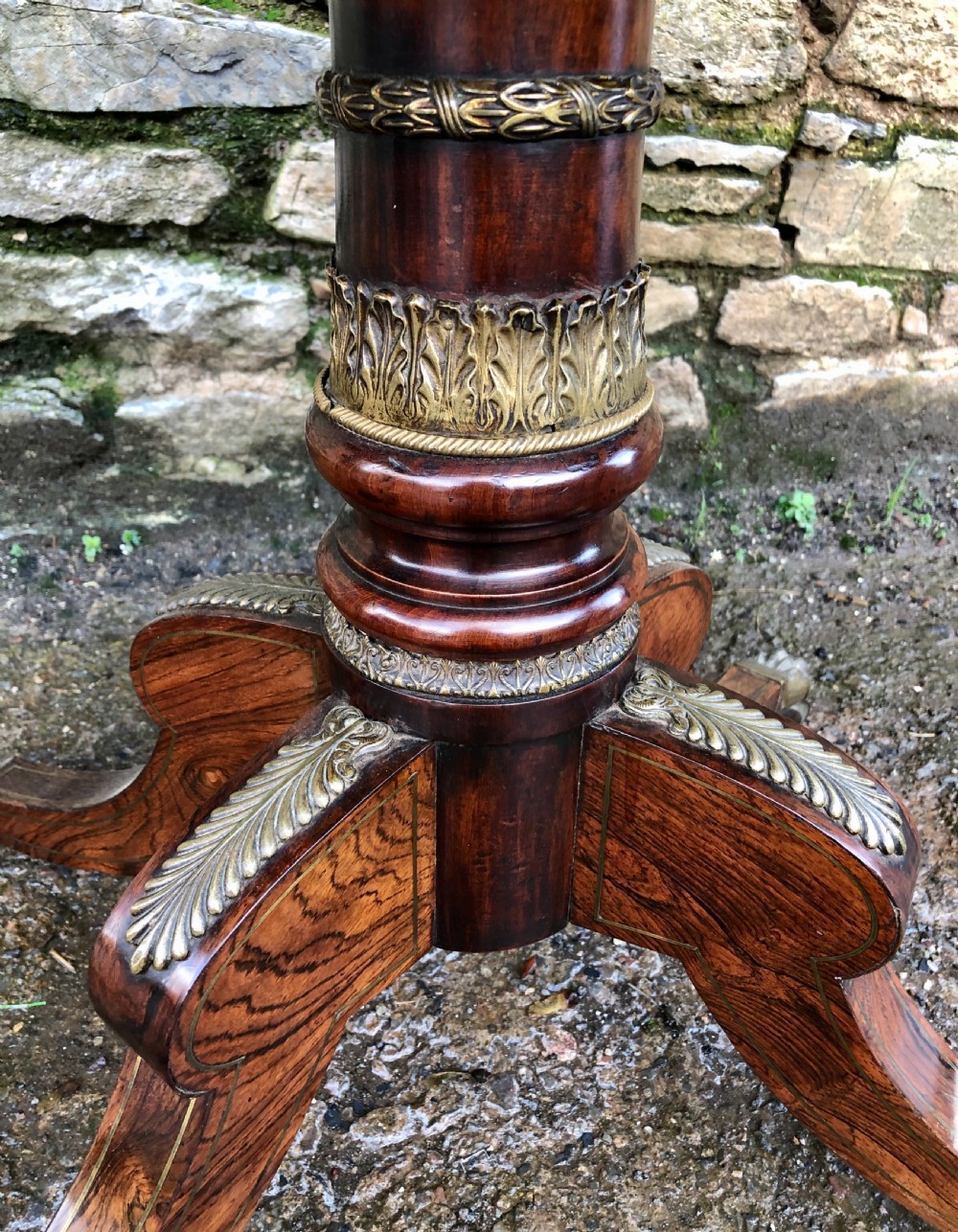 Regency Rosewood and Coromandel Ormolu Mounted Card Table  View VIII
