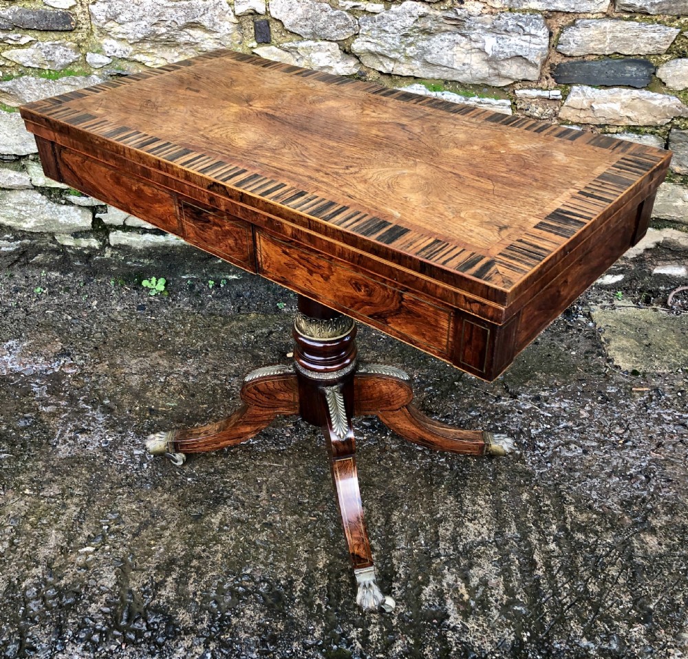 Regency Rosewood and Coromandel Ormolu Mounted Card Table  View XI