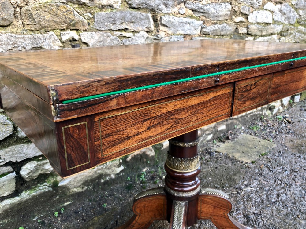 Regency Rosewood and Coromandel Ormolu Mounted Card Table  View XIV