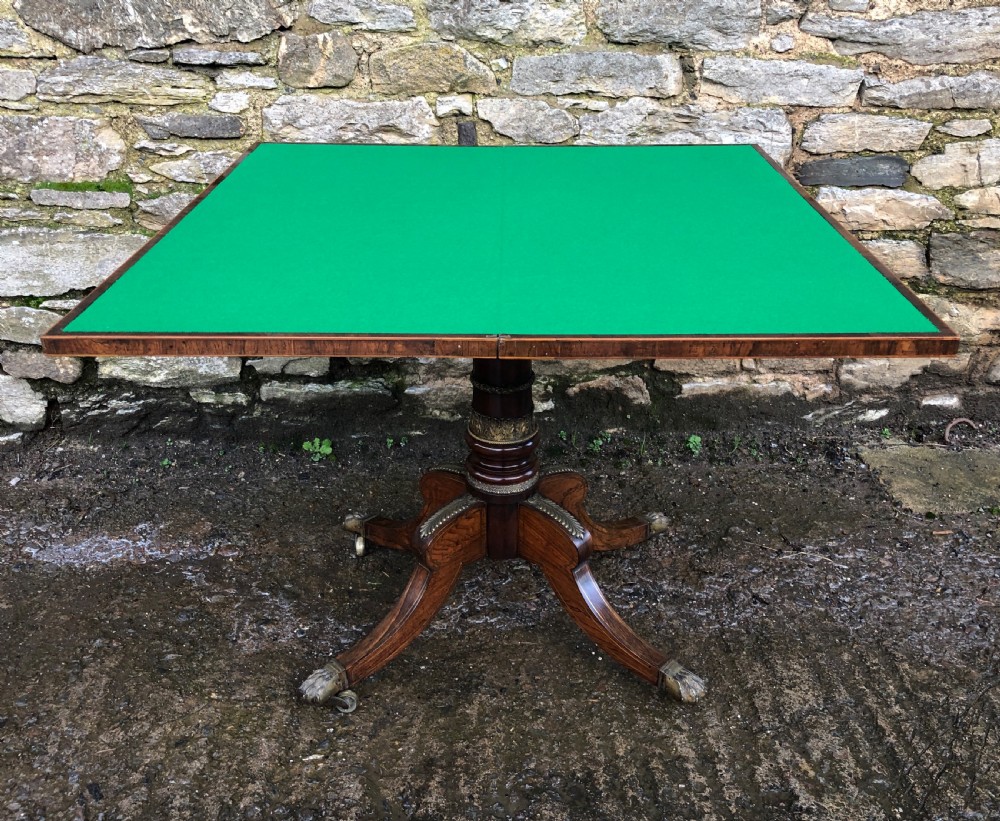 Regency Rosewood and Coromandel Ormolu Mounted Card Table  View XVI