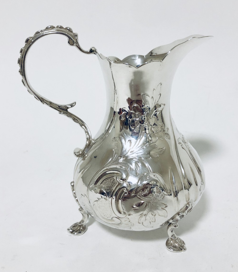Victorian Solid Silver Milk Cream Jug View VI