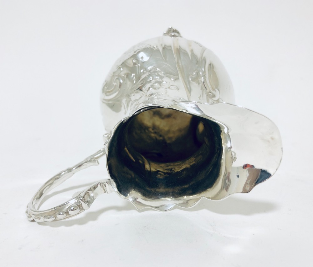 Victorian Solid Silver Milk Cream Jug View VIII