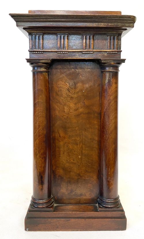ANTIQUE SINGLE CHAIN FUSEE EMPIRE MANTEL CLOCK WITH CUBAN MAHOGANY CASE FATTON ELEVE DE BREGUET LONDON NO 35 - ADDITIONAL PHOTO 4