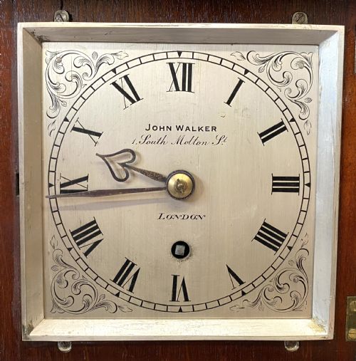 fig 2. Antique Single Fusee Four Glass Library Mantel Clock By John Walker London