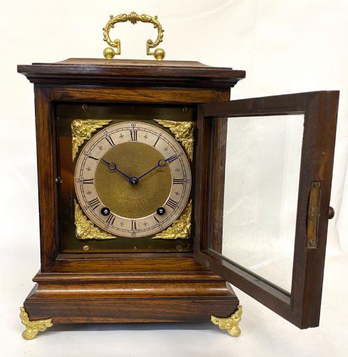 fig 2. Antique Oak Cased Quarter Chiming Ting Tang Mantel Clock by Winterhalder & Hofmeier