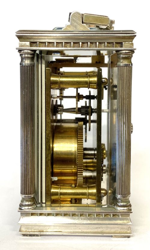 fig 2. Solid Silver Commemorative Carriage Clock by Charles Frodsham and Co