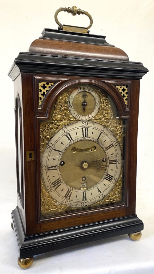 fig 2. Antique Triple Fusee Verge Quarter Striking Musical Bracket Clock Asselin London