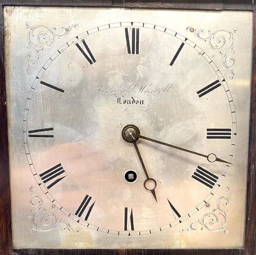 fig 2. Antique Rosewood Fusee Library Clock By Archibald Haswell London Working Order