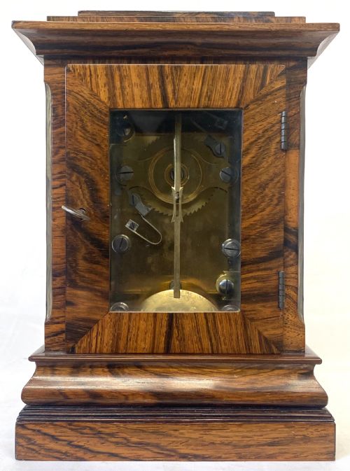 ANTIQUE SINGLE FUSEE LIBRARY TABLE CLOCK WITH RARE YEAR GOING RUNNING MOVEMENT - ADDITIONAL PHOTO 9