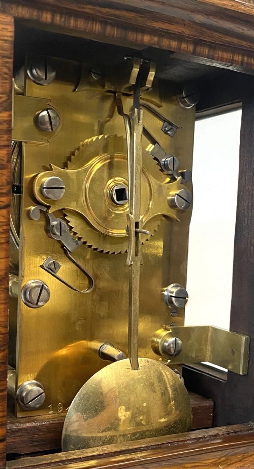 ANTIQUE SINGLE FUSEE LIBRARY TABLE CLOCK WITH RARE YEAR GOING RUNNING MOVEMENT - ADDITIONAL PHOTO 11
