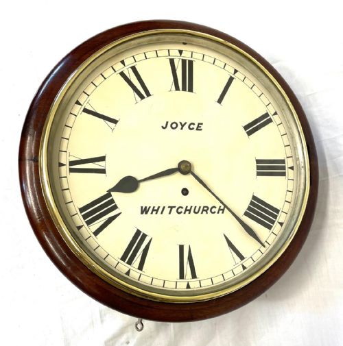 fig 2. wonderful an SOLID mahogany cased fusee wall clock By Joyce of Whitchurch