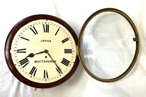 fig 4. wonderful an SOLID mahogany cased fusee wall clock By Joyce of Whitchurch