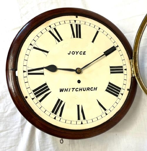 fig 5. wonderful an SOLID mahogany cased fusee wall clock By Joyce of Whitchurch