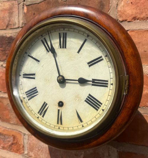 Antique Unusually Small Walnut Dial / Wall Clock Camerer Kuss W&h Working Order