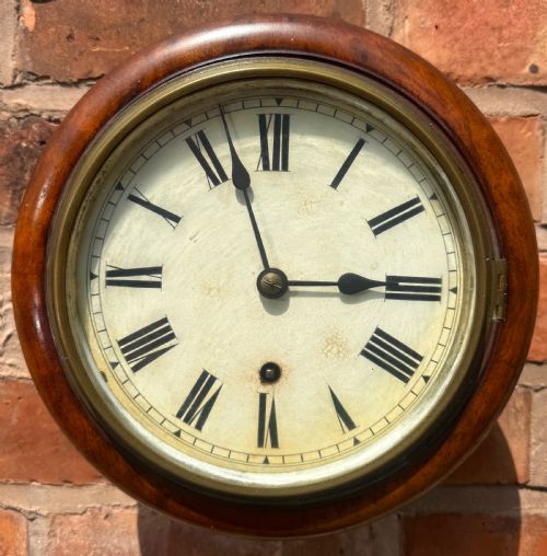 fig 1. Antique Unusually Small Walnut Dial / Wall Clock Camerer Kuss W&H Working Order