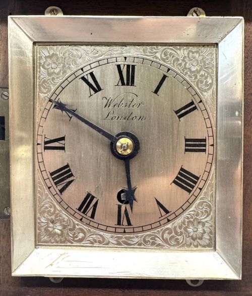 fig 1. Antique Miniature Single Chain Fusee Library Clock By Webster London