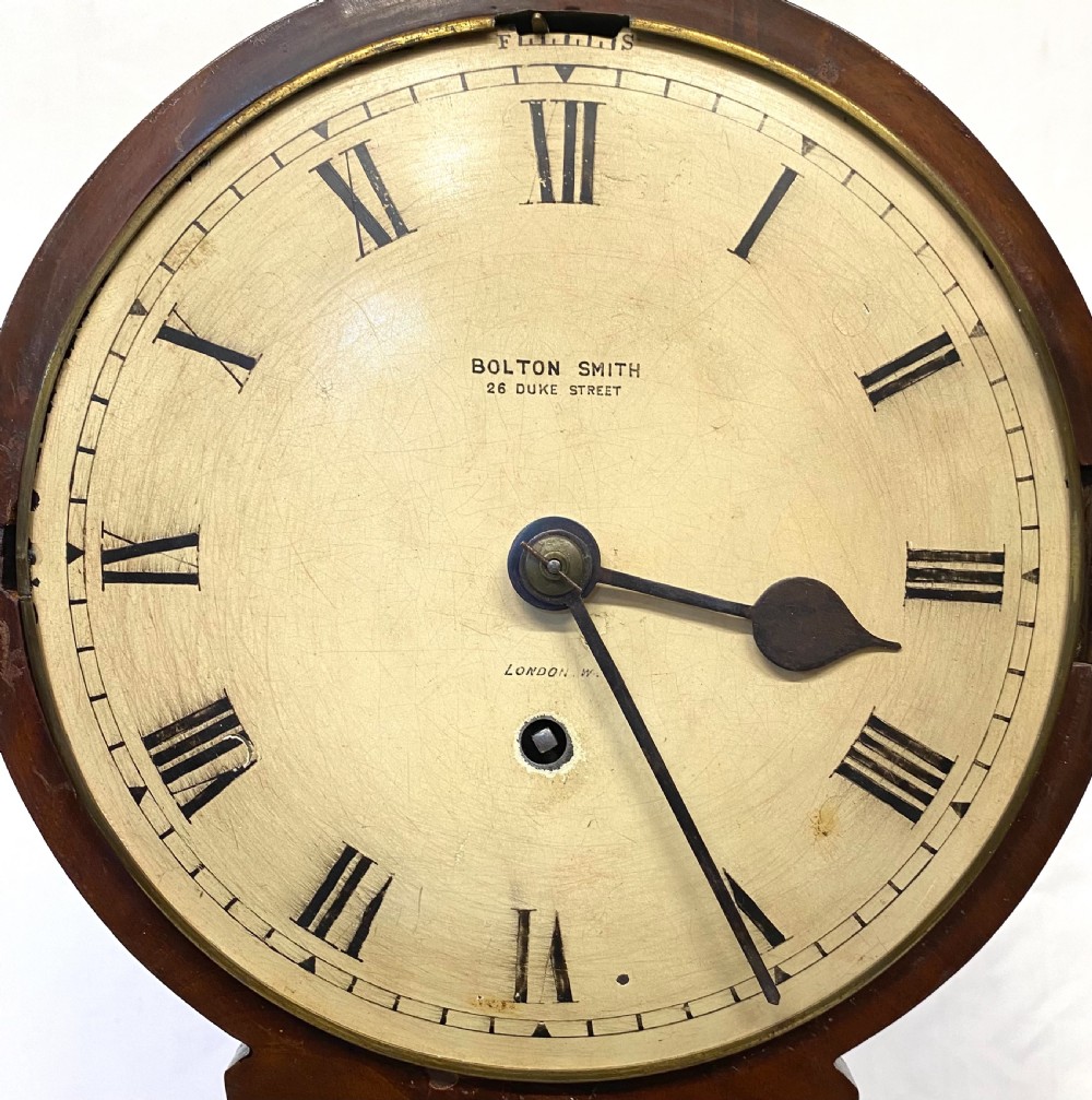 Antique Single Chain Fusee Mahogany Balloon Clock By Bolton Smith London View IV