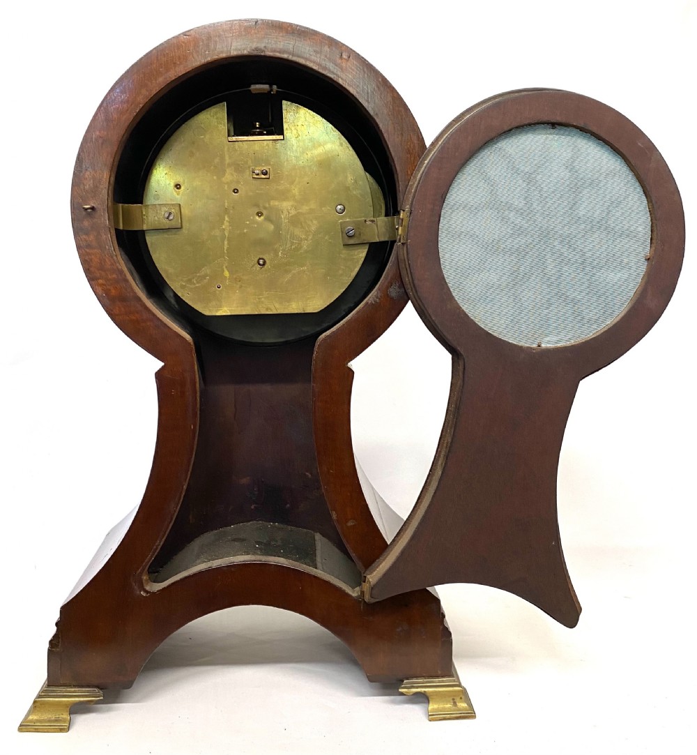 Antique Single Chain Fusee Mahogany Balloon Clock By Bolton Smith London View XI