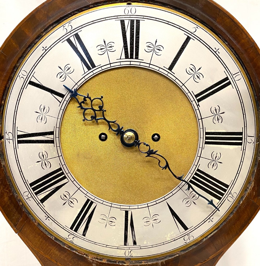 Monumental Antique Double Fusee Balloon Clock With Mahogany Case Working Order View IV
