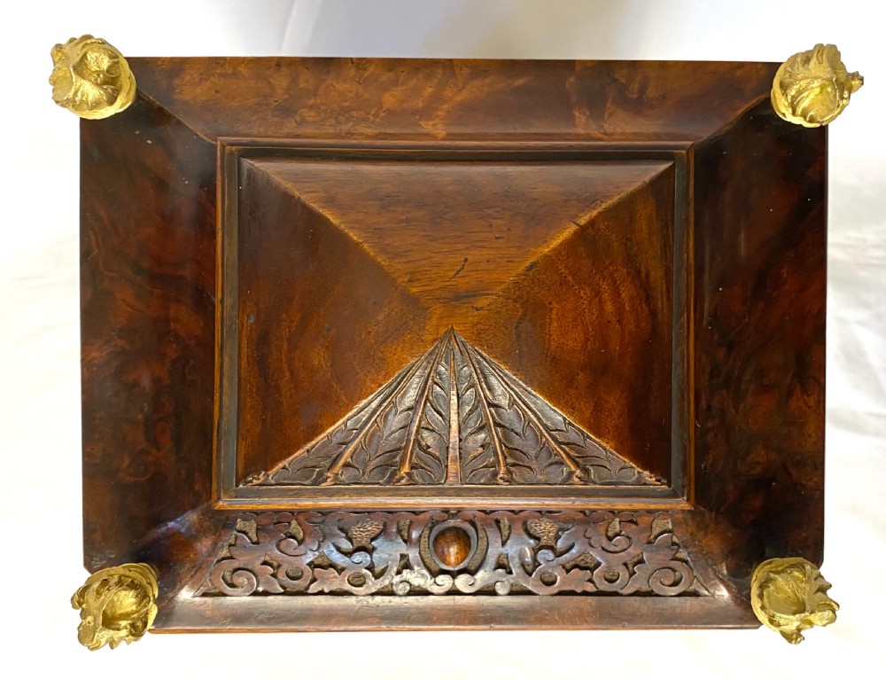 Antique Walnut German Ting Tang Mantel Clock With Ormolu Mounts By Lenzkirch View XI