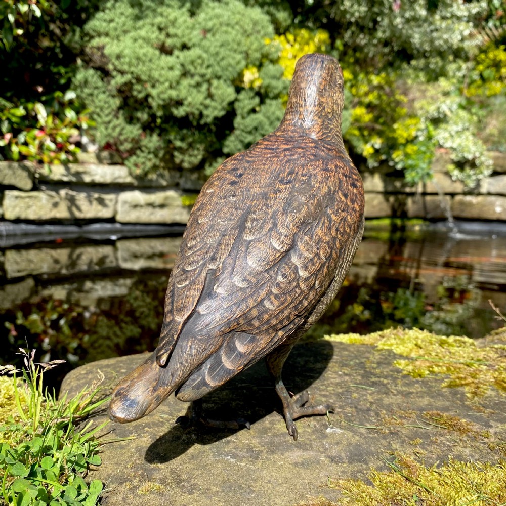 Stunning Large Antique Austrian Cold Painted Bronze Curlew By Franz Xaver Bergman View III