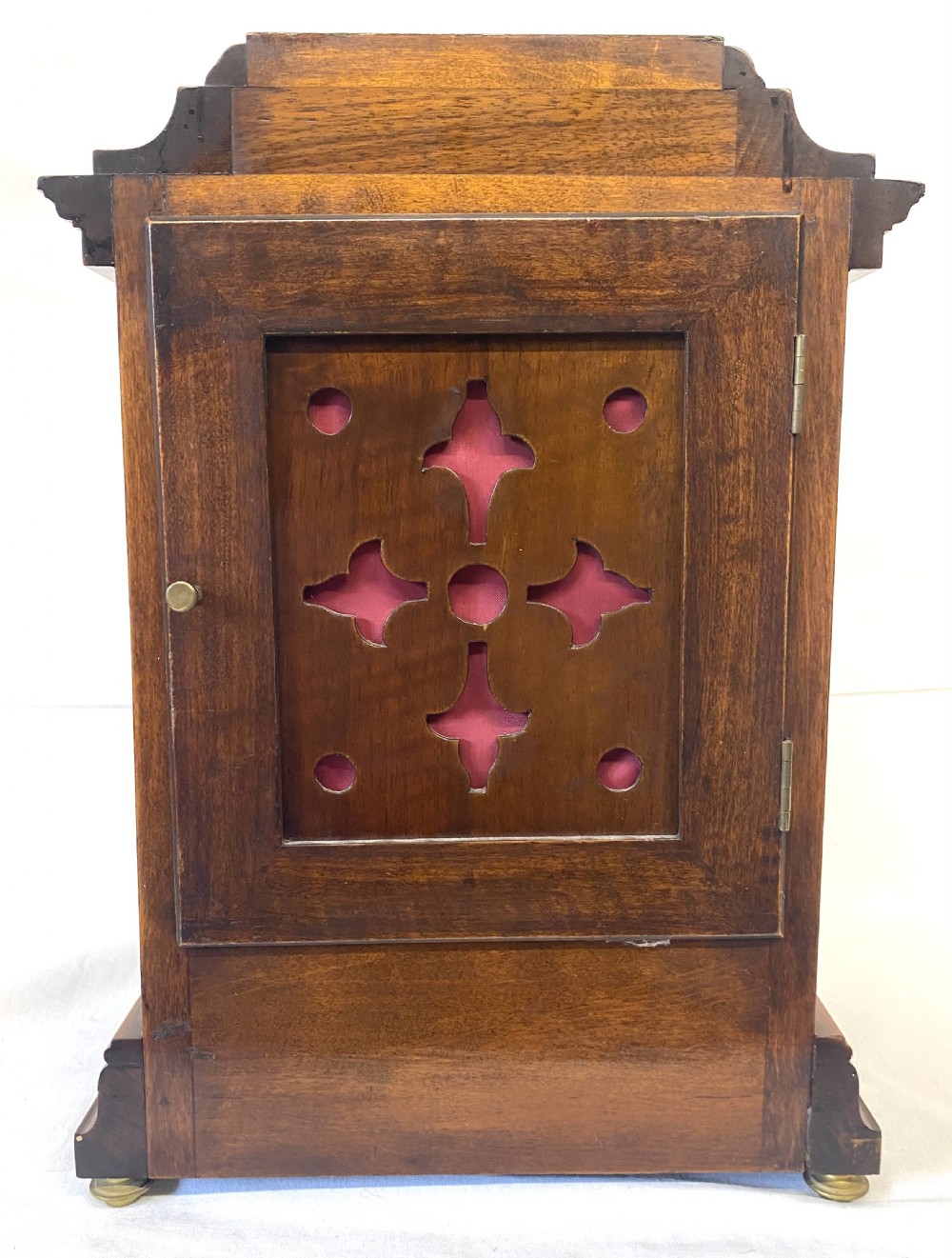 Antique Walnut Shaped Bracket Clock With Ormoul Mounts By Lenzkirch View X