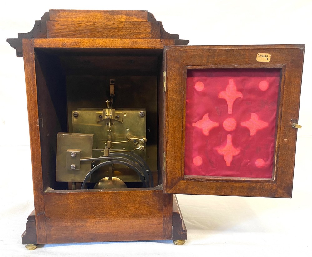 Antique Walnut Shaped Bracket Clock With Ormoul Mounts By Lenzkirch View XI