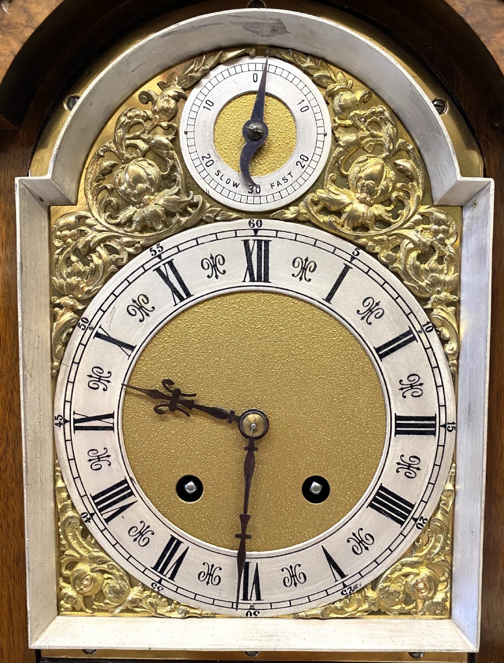 Antique Walnut Shaped Bracket Clock With Ormoul Mounts By Lenzkirch View IV