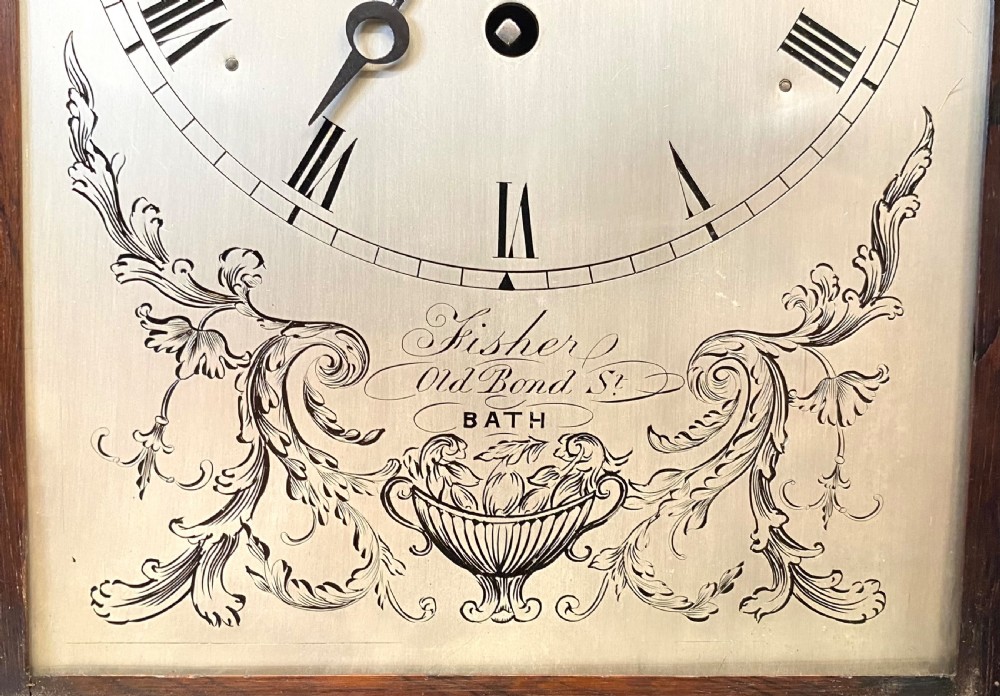 Antique Rosewood Single Chain Fusee Mantel Clock  By Fisher Old Bond Street Bath View VI