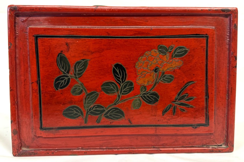 Rare Bovine & Bamboo Mah Jong Mahjong Set With Red Chinoiserie Case 144 tile View VIII