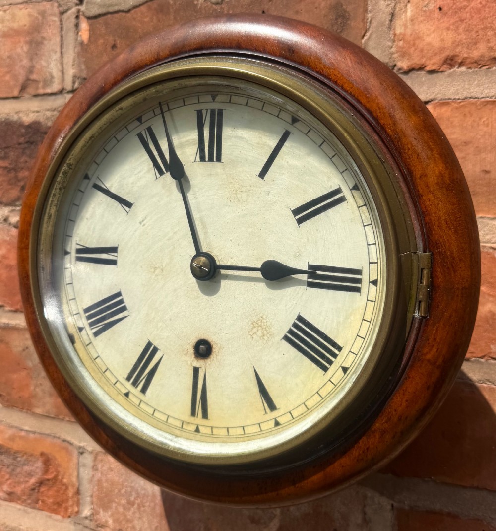 Antique Unusually Small Walnut Dial / Wall Clock Camerer Kuss W&H Working Order