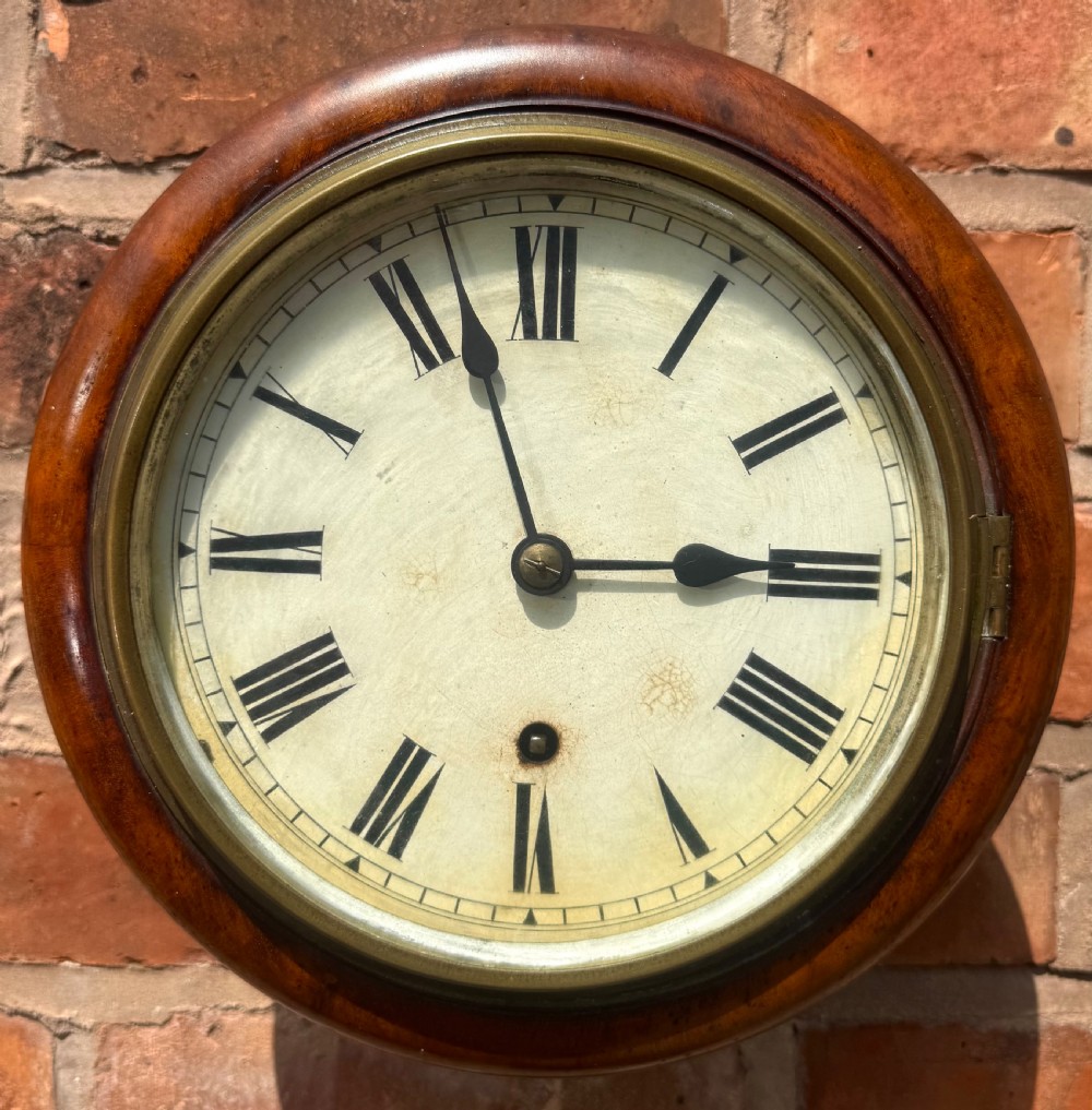 Antique Unusually Small Walnut Dial / Wall Clock Camerer Kuss W&H Working Order View II