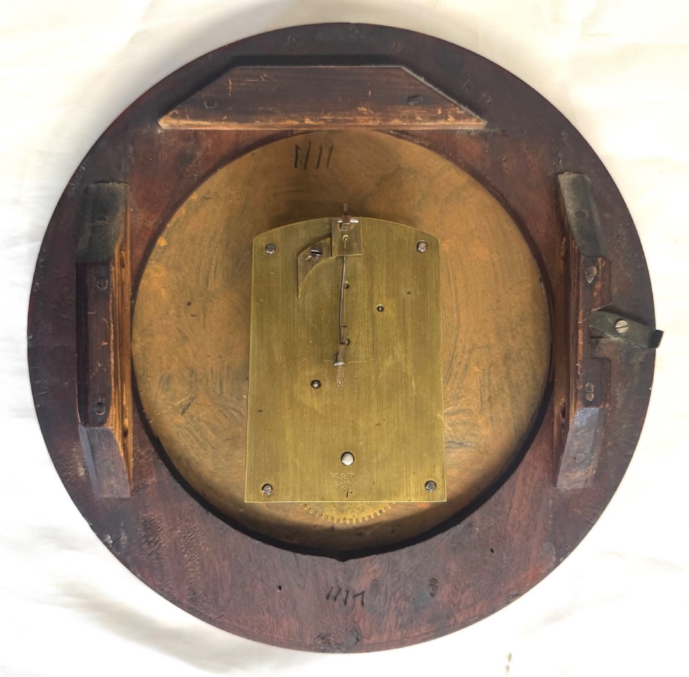 Antique Unusually Small Walnut Dial / Wall Clock Camerer Kuss W&H Working Order View XII
