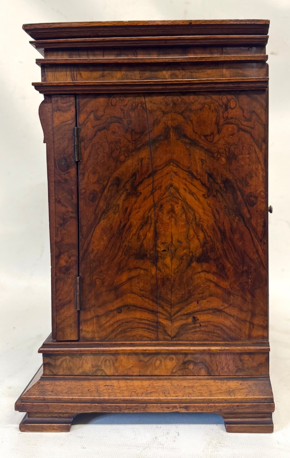 Antique Burr Walnut Lenzkirch Ting Tang Bracket Clock In Full Working Order View VIII