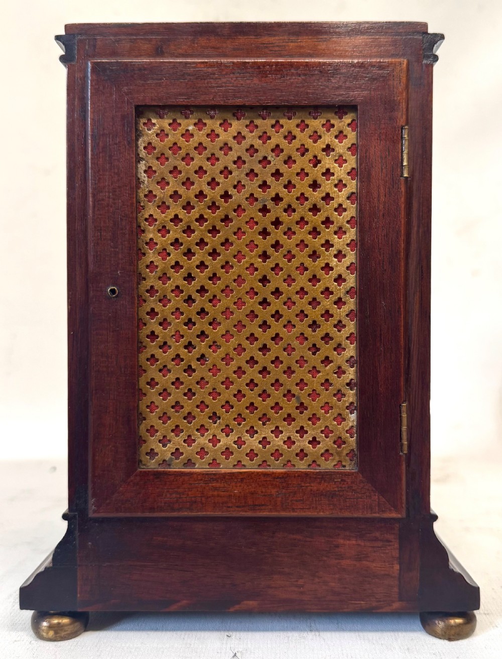 Antique Miniature Four Glass Ting Tang Library Clock Retailed In Glasgow View VIII