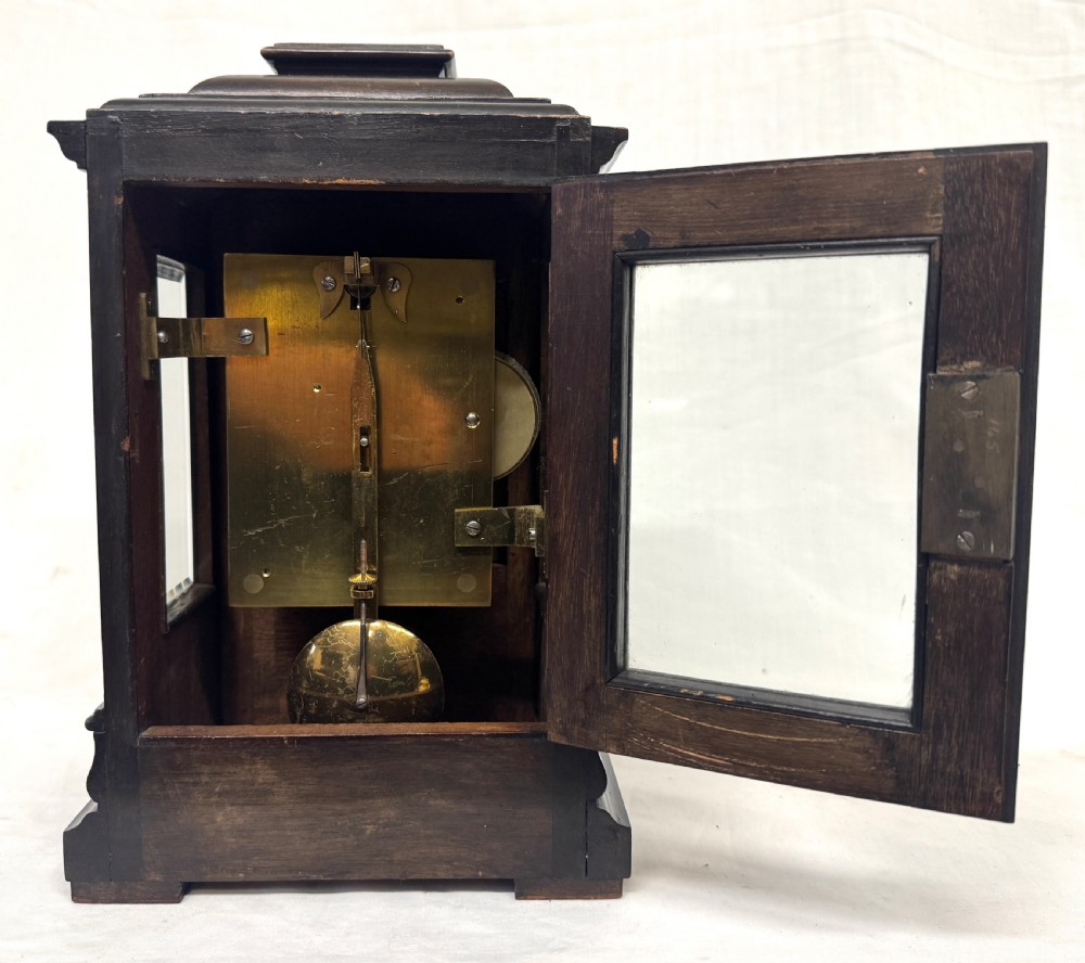 Antique Miniature Single Chain Fusee Library Clock By Webster London View VIII
