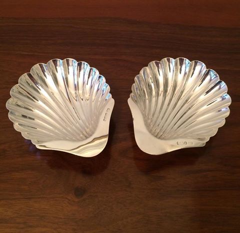 Pair Super Quality Silver Butter Dishes