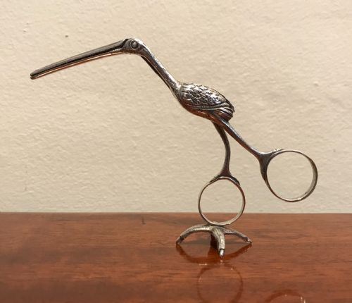 Victorian Silver Stork Ribbon Threaders, Hallmarked London 1873