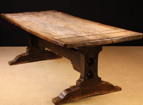 17TH CENTURY OAK REFECTORY TRESTLE BASE TABLE - ADDITIONAL PHOTO 3