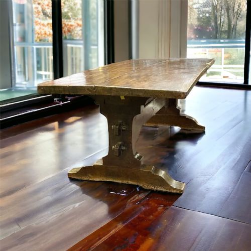 17TH CENTURY OAK REFECTORY TRESTLE BASE TABLE - ADDITIONAL PHOTO 17