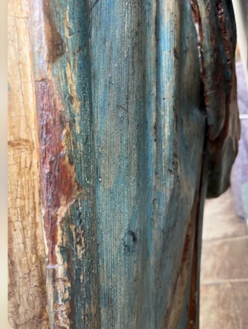 16TH CENTURY OAK CARVED SAINT - ADDITIONAL PHOTO 11