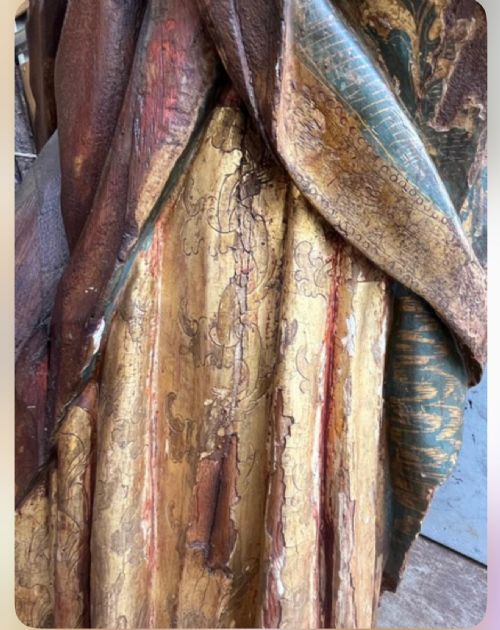 16TH CENTURY OAK CARVED SAINT - ADDITIONAL PHOTO 13