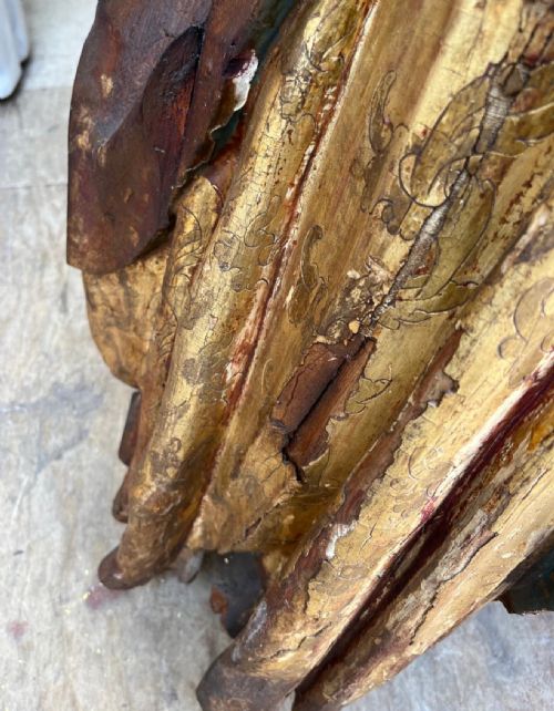 16TH CENTURY OAK CARVED SAINT - ADDITIONAL PHOTO 15