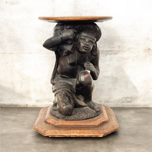 19TH CENTURY CROUCHING FIGURE STAND - ADDITIONAL PHOTO 8